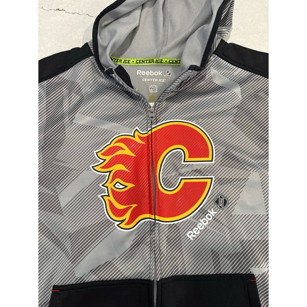 Reebok Calgary Flames NHL Center Ice TNT Speedwick Full-Zip Hoodie Men's XL GUC